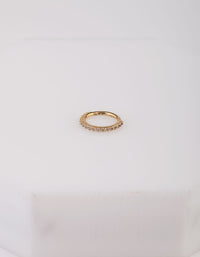 Gold Surgical Steel Hinged Ring Body Jewellery - link has visual effect only