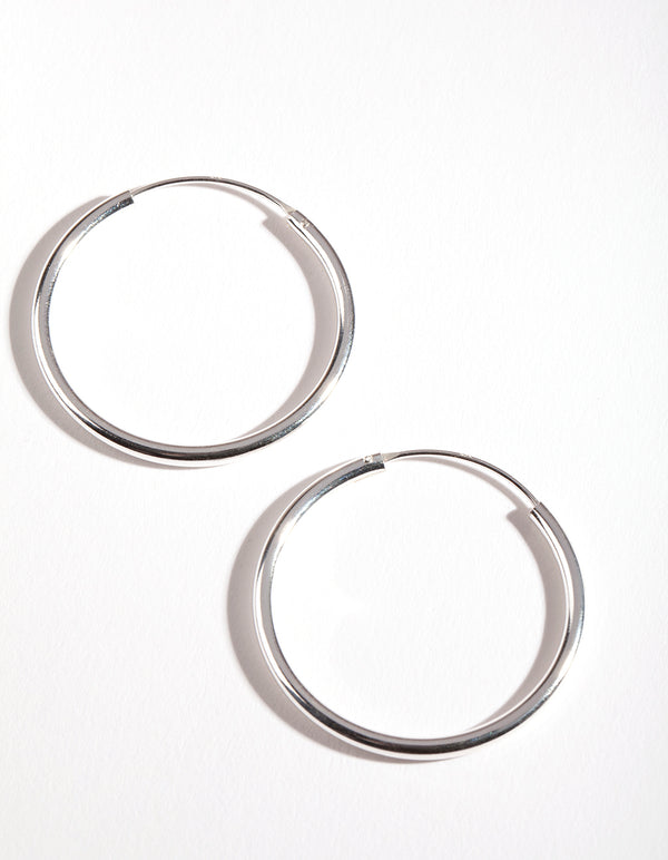 Sterling Silver 30MM Thick Hoop Earrings