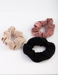 Neutral Velvet Cord Scrunchie Pack - link has visual effect only