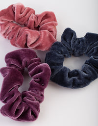 Berry Velvet Scrunchie Pack - link has visual effect only