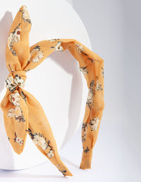 Mustard Floral Fabric Headband - link has visual effect only