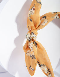 Mustard Floral Fabric Headband - link has visual effect only