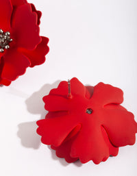 Poppy Red Enamel Earrings - link has visual effect only