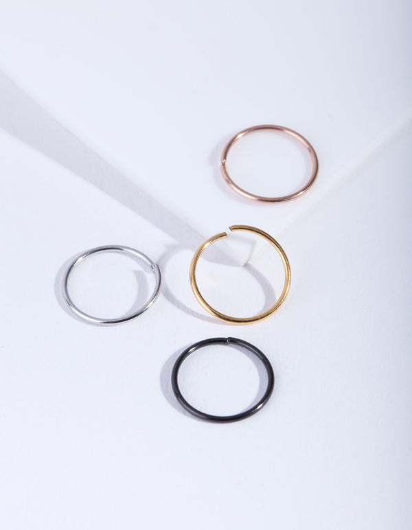 Mixed Metal Classic Nose Ring Pack