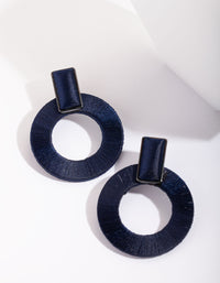 Midnight Blue Thread Earrings - link has visual effect only