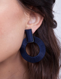 Midnight Blue Thread Earrings - link has visual effect only