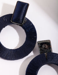 Midnight Blue Thread Earrings - link has visual effect only