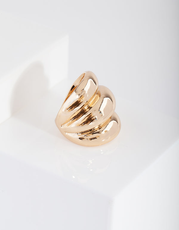 Gold 3 Layer Ring