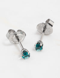 Surgical Steel Blue Zircon Crystal Piercing Stud 3mm - link has visual effect only