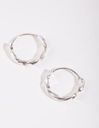 Sterling Silver Twist Hoop Earrings - link has visual effect only