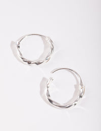 Sterling Silver Twist Hoop Earrings - link has visual effect only