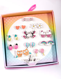 Kids Fun Multi Stud Earring 12-Pack - link has visual effect only