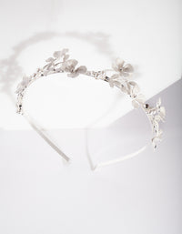 Silver Metal Flower Pearl Headband - link has visual effect only