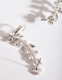 Silver Diamante Leaf Ear Cuff - link has visual effect only