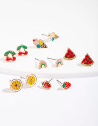 Kids Fruit Stud Earring 6-Pack - link has visual effect only