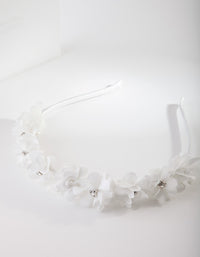 Kids White Flower Headband - link has visual effect only