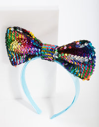 Kids Fabric Sequin Bow Headband - link has visual effect only