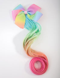 Kids Fabric Light Bow Hair Clip - link has visual effect only