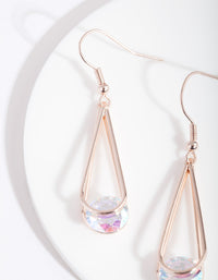 Rose Gold Cubic Zirconia Teardrop Earrings - link has visual effect only