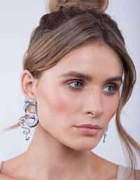 Silver Statement Dragon Earrings - link has visual effect only