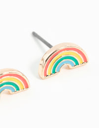 Gold Rainbow Stud Earrings - link has visual effect only