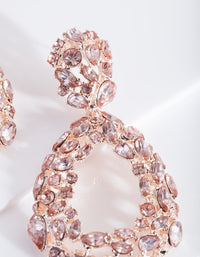 Rose Gold Cluster Gem Earrings - link has visual effect only