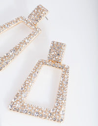 Gold Diamante Geometric Earrings - link has visual effect only