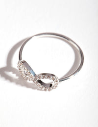 Silver Cubic Zirconia Infinity Ring - link has visual effect only