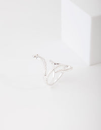 Silver Etched Snake Ring - link has visual effect only