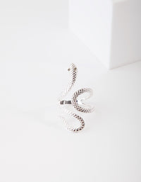 Silver Etched Snake Ring - link has visual effect only