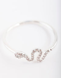 Silver Cubic Zirconia Snake Ring - link has visual effect only