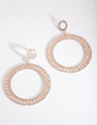 Rose Gold Cut-Out Disc Earrings - link has visual effect only