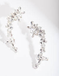 Silver Navette Ear Crawler Earrings - link has visual effect only