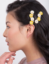 Gold Yellow Daisy Hair Clip Pack - link has visual effect only