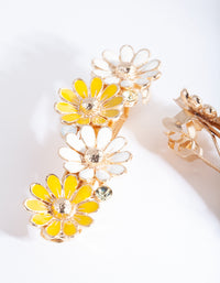 Gold Yellow Daisy Hair Clip Pack - link has visual effect only