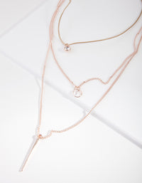 Rose Gold Diamante & Stick Layer Choker - link has visual effect only