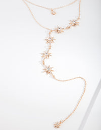 Gold Diamante Star Y Necklace - link has visual effect only