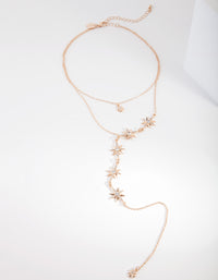 Gold Diamante Star Y Necklace - link has visual effect only