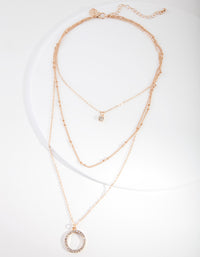 Gold Diamante Circle Necklace - link has visual effect only