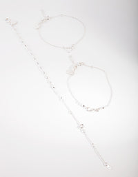 Silver Love U2 The Moon Anklet Bracelet Pack - link has visual effect only