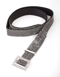 Black Mesh Diamante Belt - link has visual effect only