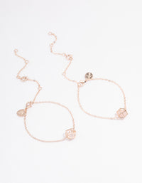 Rose Gold Semi Precious Shaker Bracelet Pack - link has visual effect only