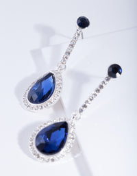 Silver Blue Teardrop Earrings - link has visual effect only