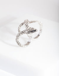 Rhodium Multi Finger Snake Ring - link has visual effect only