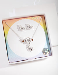 Kids Diamond Simulant Unicorn Jewellery Set - link has visual effect only