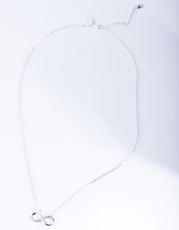 Silver Diamond Simulant Crystal Infinity Necklace - link has visual effect only