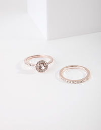 Rose Gold Pink Diamond Simulant Ring - link has visual effect only