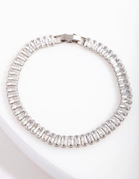 Cubic Zirconia Baguette Bracelet - link has visual effect only