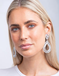 Silver Stone Teardrop Earrings - link has visual effect only