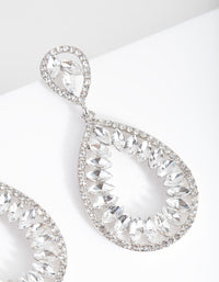 Silver Stone Teardrop Earrings - link has visual effect only